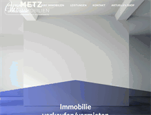 Tablet Screenshot of metz-immobilien.de